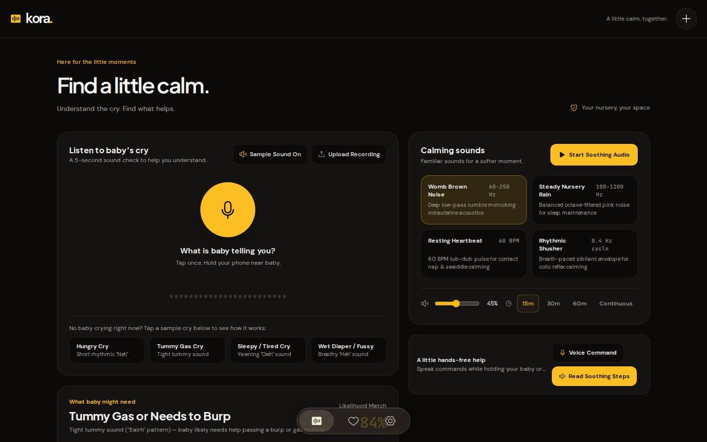 Baby public website captured at a desktop viewport